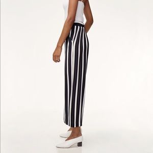 Aritzia Wilfred Fuan striped wide leg pant